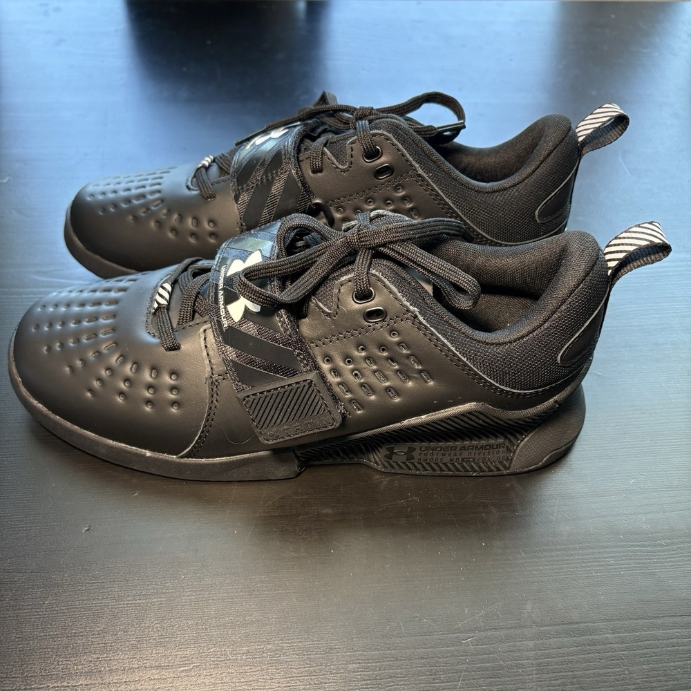 Under Armour Reign Lifter Weightlifting Gym Shoes Black 3028028-001 Men 7.5/W 9